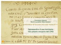 Spinazzola e il suo territorio nel catasto onciario del 1743