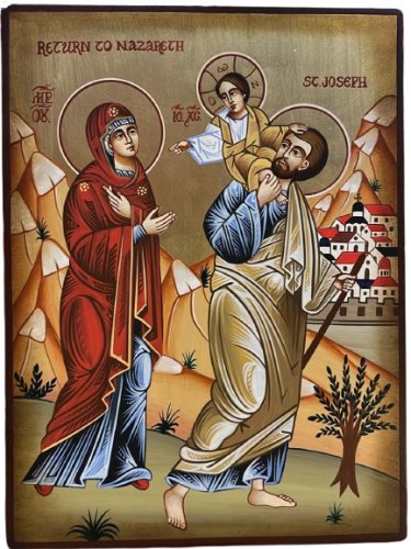 GIUSEPPE E MARIA TORNANO DALL'EGITTO 18X24 CM