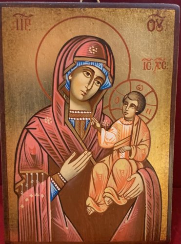 MADONNA HODIGHITRIA 10x14 CM - ICONA DIPINTA A MANO