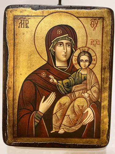 MADONNA HODIGITRIA 14X18 CM - ICONA DIPINTA A MANO