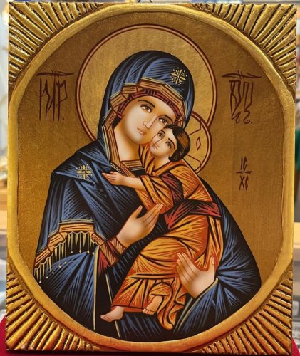 MADONNA TENEREZZA BLU 18X22