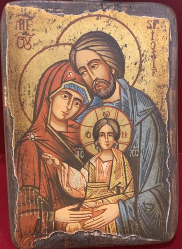 SACRA FAMIGLIA - ICONA DIPINTA A MANO