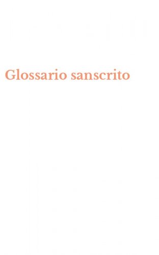 Glossario sanscrito