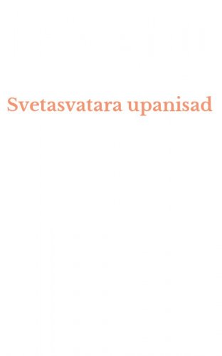Svetasvatara upanisad