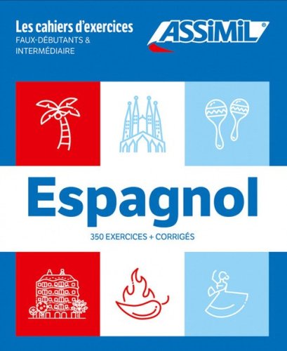 Espagnol. Coffret Cahiers d'exercices. Faux D&eacute;butants & Interm&eacute;diaire