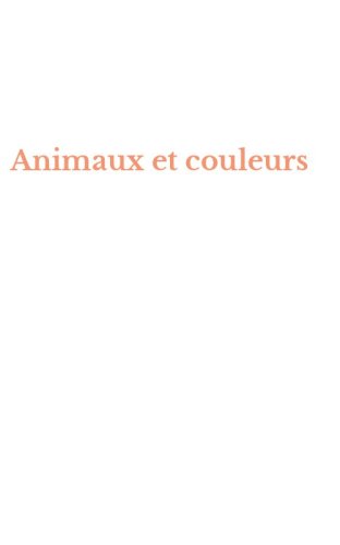 Animaux et couleurs