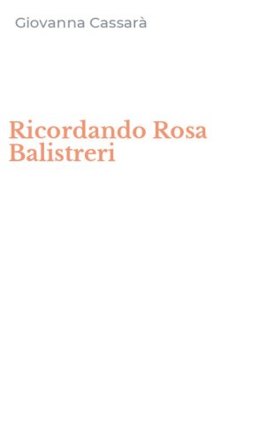 Ricordando Rosa Balistreri