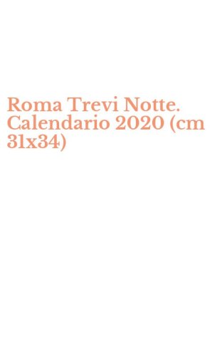 Roma Trevi Notte. Calendario 2020 (cm 31x34)