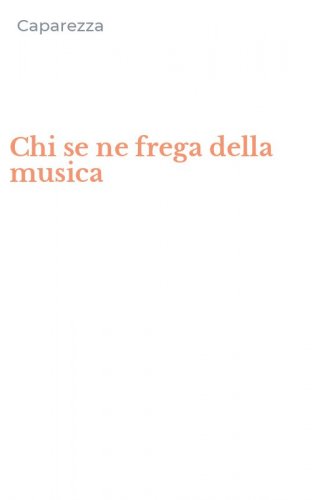 Chi se ne frega della musica