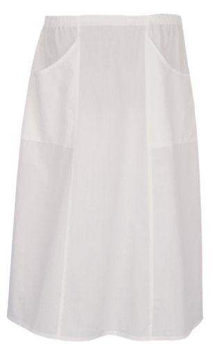 SOTTOVESTE A VITA IN COTONE BIANCO - 100% COTONE