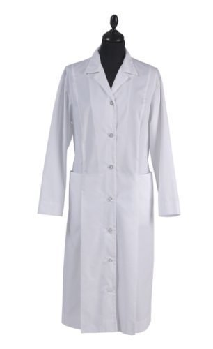 GREMBIULE MOD. BERGAMO BIANCO - Manica lunga - 35% Cotone 65% Poliestere