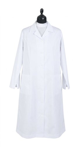 GREMBIULE MOD. BRESCIA BIANCO - Manica lunga - 35% Cotone 65% Poliestere
