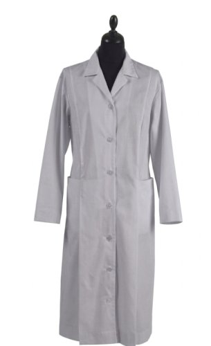 GREMBIULE MOD. BERGAMO GRIGIO CHIARO - Manica lunga - 35% Cotone 65% Poliestere