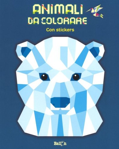 Animali da colorare (blu). Con adesivi