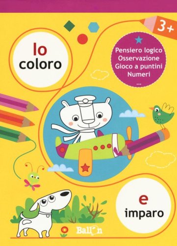 Io coloro e imparo 3+. Pensiero logico. Osservazione. Gioco a puntini. Numeri