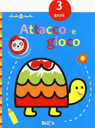 Piccolo panda. Attacco e gioco. 3 anni. Con adesivi (blu)
