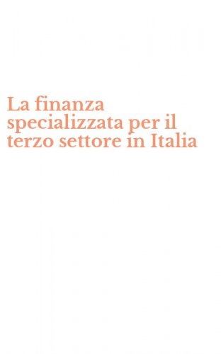 La finanza specializzata per il terzo settore in Italia