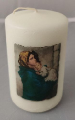 CANDELA MADONNA DEL FERRUZZI - Diametro 6 cm. Altezza 10 cm.