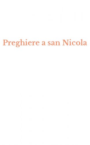 Preghiere a san Nicola