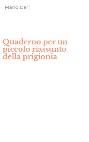 Quaderno per un piccolo riassunto della prigionia
