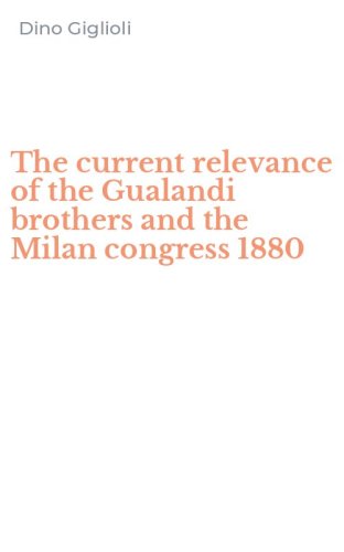 The current relevance of the Gualandi brothers and the Milan congress 1880