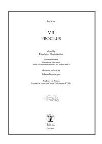 Proclus. Ediz. italiana, inglese, francese e tedesca. Testo greco a fronte