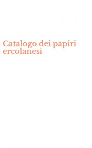 Catalogo dei papiri ercolanesi