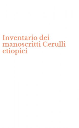 Inventario dei manoscritti Cerulli etiopici
