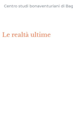 Le realt&agrave; ultime