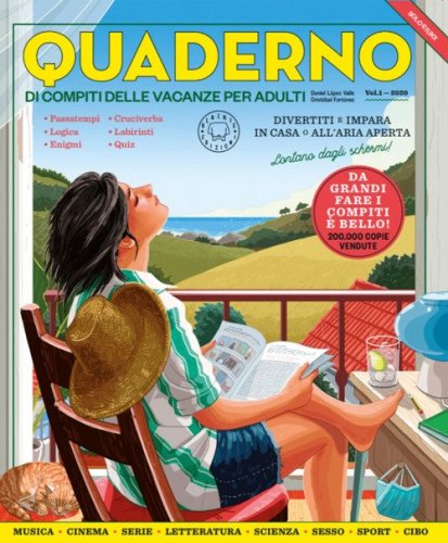 Quaderno di compiti delle vacanze per adulti. L'originale