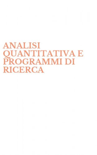 ANALISI QUANTITATIVA E PROGRAMMI DI RICERCA
