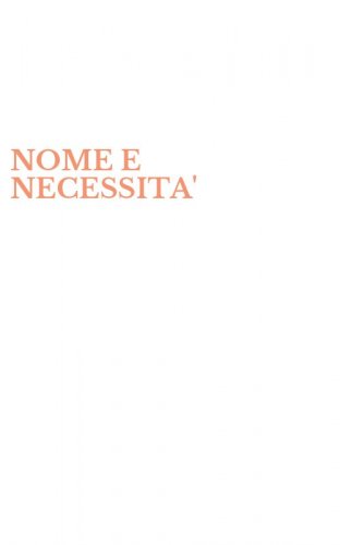 NOME E NECESSITA'