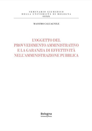 L'oggetto del provvedimento amministrativo e la garanzia di effettivit&agrave; nell'amministrazione pubblica