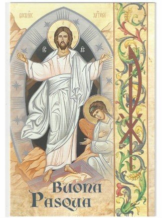 BIGLIETTO BUONA PASQUA "CRISTO RISORTO"