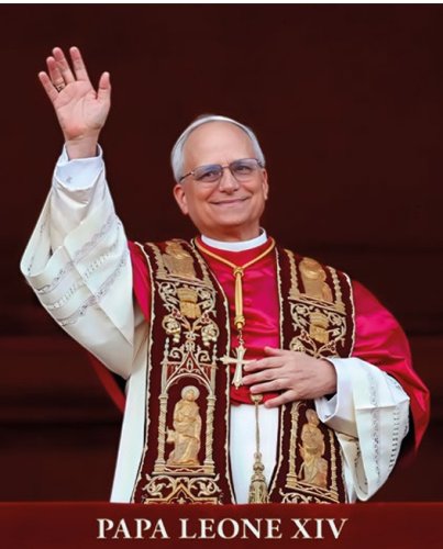 STAMPA PAPA LEONE XIV SU CARTONCINO