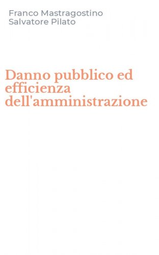 Danno pubblico ed efficienza dell'amministrazione