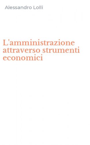 L'amministrazione attraverso strumenti economici