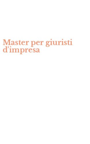 Master per giuristi d'impresa