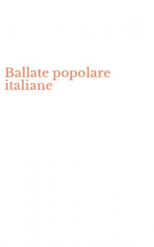 Ballate popolare italiane