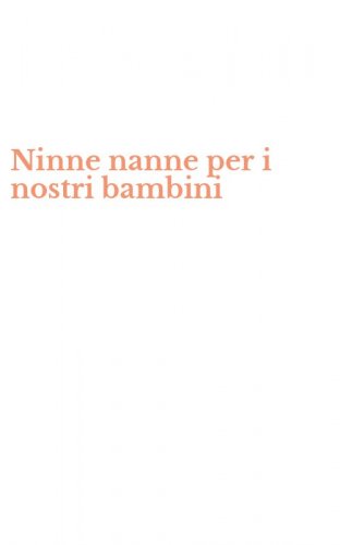 Ninne nanne per i nostri bambini