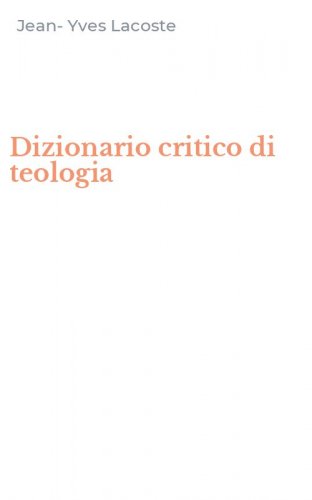 Dizionario critico di teologia