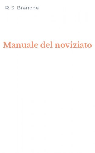 Manuale del noviziato