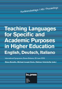 Teaching languages for specific and academic purposes in higher education: English, Deutsch, Italiano. Proceedings (29 June 2018)
