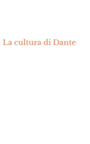 La cultura di Dante