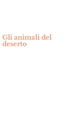 Gli animali del deserto