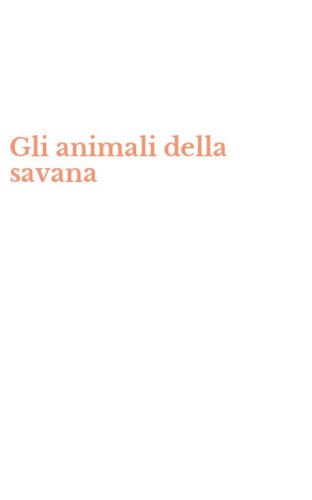 Gli animali della savana