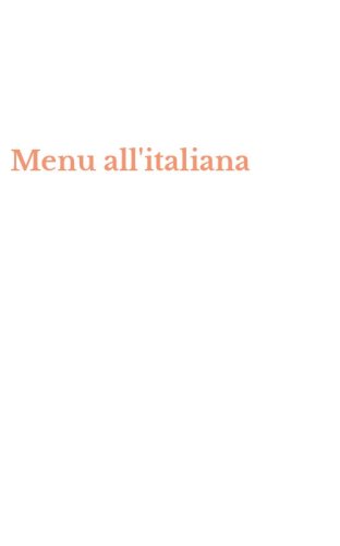 Menu all'italiana