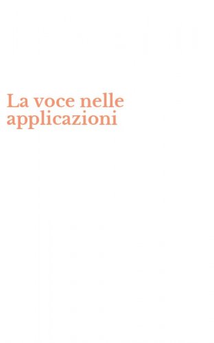 La voce nelle applicazioni