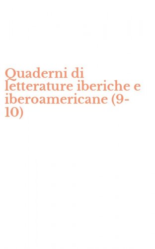 Quaderni di letterature iberiche e iberoamericane (9-10)