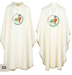CASULA CON LOGO DEL GIUBILEO 2025 - Il logo del Giubileo &egrave; ricamato - disponibile nei quattro colori liturgici